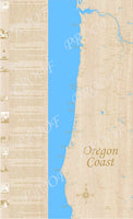 Oregon Coast - Laser Cut Wood Map