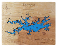 Lake Ouachita, Arkansas - Laser Cut Wood Map