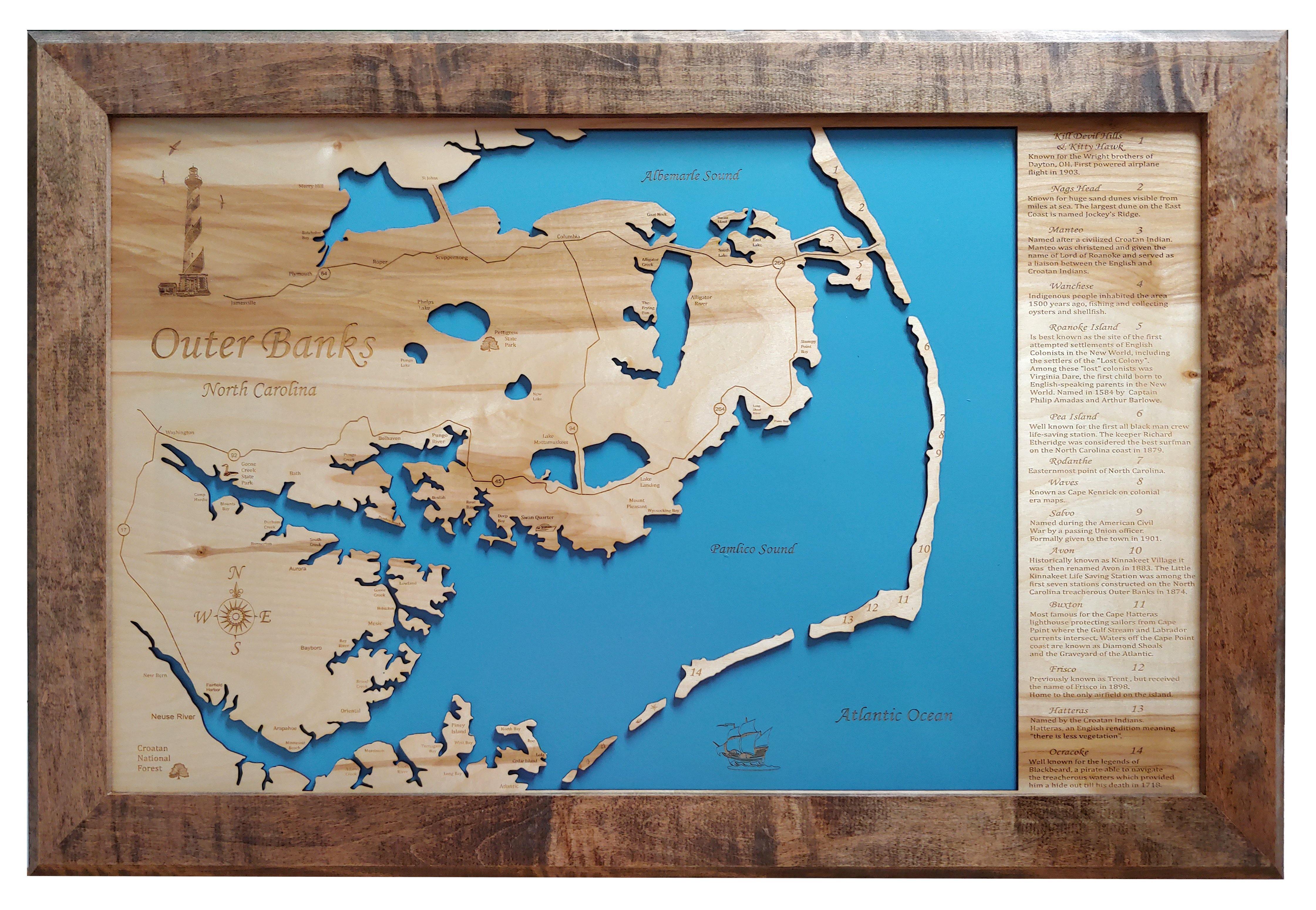 Magnete Da Collezione World By Shotglass – Mappa Del North Carolina Con Collage Di Luoghi Iconici, PVC Resistente, Souvenir Raro - 2