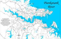 Piankatank River, Virginia - Laser Cut Wood Map