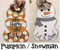 Pumpkins and Snowman Paint Party - October 12, 2021