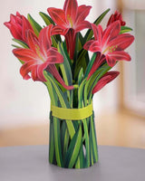 Red Amaryllis Paper Flower Bouquet