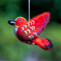 Rufous Hummingbird Felted Bird Ornament