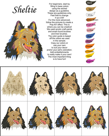 XHHZ Paint by Numbers for Kids Ages 8-12 Girls Shetland Sheepdog