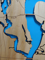 St Augustine, Florida - laser cut wood map