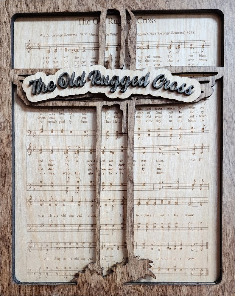 The Old Rugged Cross Plaque Personal Handcrafted Displays The old rugged cross plaque personal handcrafted displays