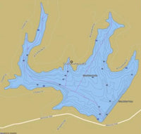 Grandview Lake, Indiana - Laser Cut Wood Map