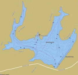 Grandview Lake, Indiana - Laser Cut Wood Map