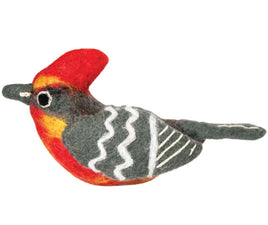 Vermillion Flycatcher Felted Bird Ornament