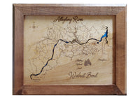 Allegheny River, PA and NY - Laser Cut Wood Map
