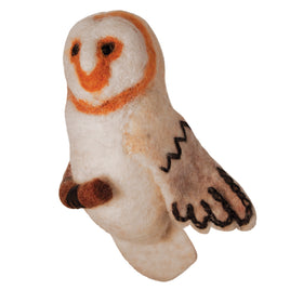 Barn Owl Felted Bird Ornament