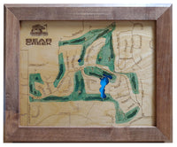 Bear Creek Golf Club in Wentzville, Missouri - laser cut wood map
