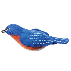 Bluebird Felted Bird Ornament