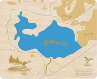 Bolfing Lake, MN - Laser Cut Wood Map