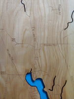 Chittenango Falls State Park- Laser Cut Wood Map