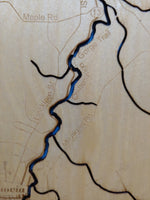 Chittenango Falls State Park- Laser Cut Wood Map