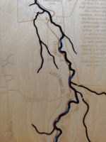 Chittenango Falls State Park- Laser Cut Wood Map