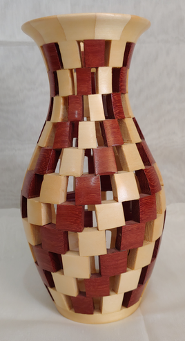 Beautiful Segmented Hand Turned Vase - Personal Handcrafted Displays