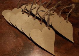 Wooden Heart Tags