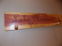Cedar Plank Sign Lake Map