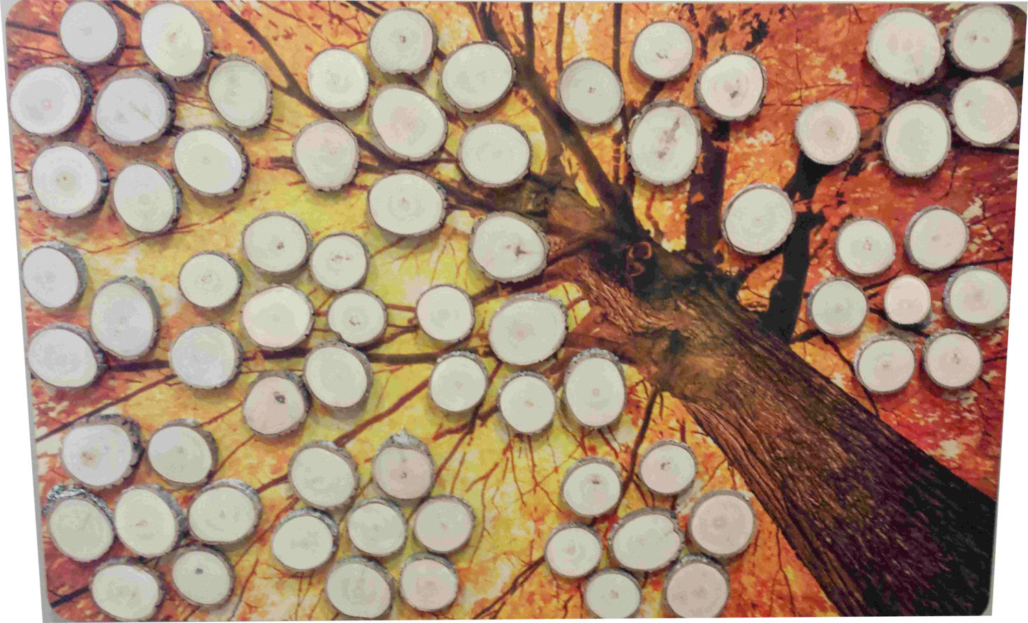 Custom Fall Wood Slice Signing Tree Guest Book| Personal Handcrafted ...