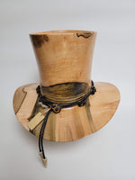 Maple Cowboy Hat - Rare Wood Turned Men's Headwear