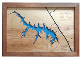 Lake Monticello, Virginia - Laser Cut Wood Map