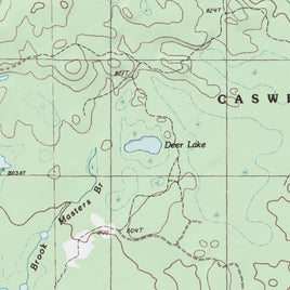 Deer Lake, ME - Laser Cut Wood Map
