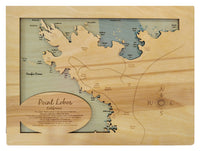 Point Lobos, California - Coastal Map - laser cut wood map