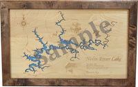 Lake Royale, North Carolina - Laser Cut Wood Map