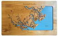 Savannah, Georgia - laser cut wood map