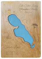 Silver Lake, Wisconsin - laser cut wood map