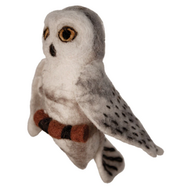 Snowy Owl Bird Felted Ornament