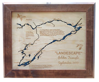 St. Lawrence River - laser cut wood map