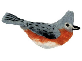 Tufted Titmouse Bird Felted Ornament