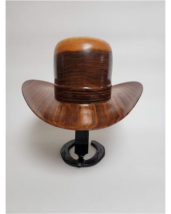Walnut Cowboy Hat - Rare Wood Turned Men's Headwear #244| Personal ...