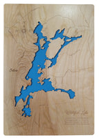 Whitefish Lake, Ontario - laser cut wood map